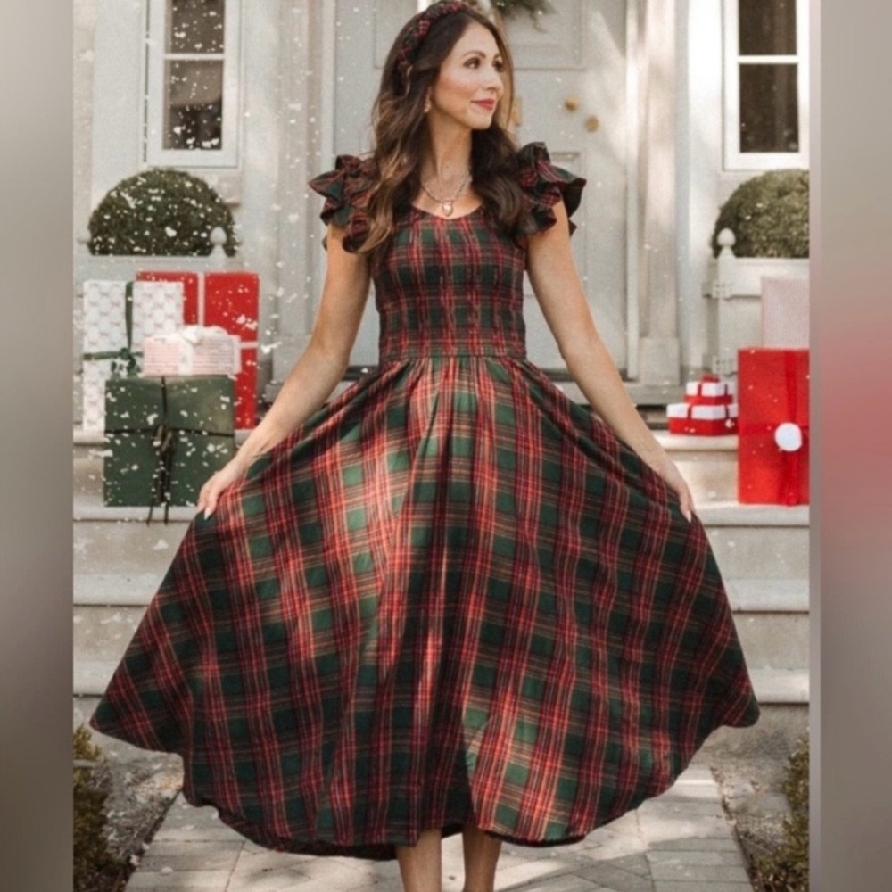 Ivy City Co Hattie Plaid Midi Dress